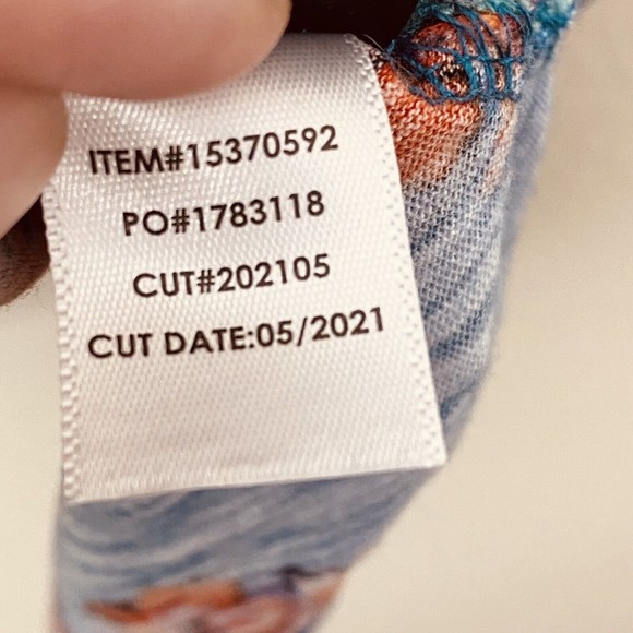 Torrid Shirt Womens Size 1X Floral Teal Peplum Cropped - Picture 9 of 9